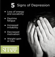 Five signs of Depression by SHARP Hospital