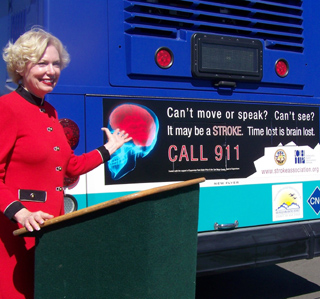 Pam Slated-Price in the Stroke awareness press conference