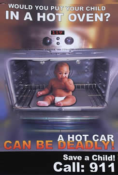Would you put your child in a hot oven