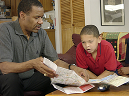 It is important to make a home fire escape and include children in the discussion so they know what to do too. While all families should make fire safety and preparedness a priority, it is especially important for African Americans, who are disproportionately more affected by home fires. According to the U.S. Census Bureau, African Americans make up less than 13 percent of the U.S. population but represent 25 percent of all fire deaths, according to the USFA. (Photo Credit: Hector Emanuel/American Red Cross Stock)