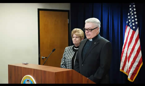 Father Michael with District Attorney Bonnie Dumanis.