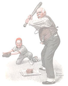 grandparents have passed down life lessons to their grandchildren- from teaching them how to throw a baseball